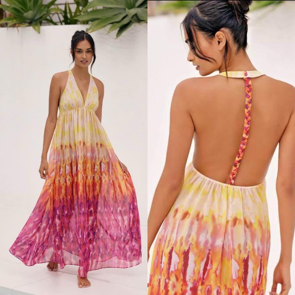 Anthropologie Tiered maxi